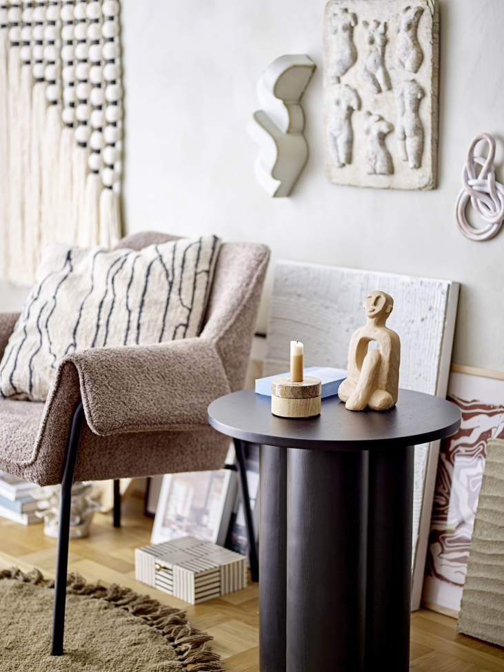 Table d'appoint 'Aio' 45cm Rond - Noir