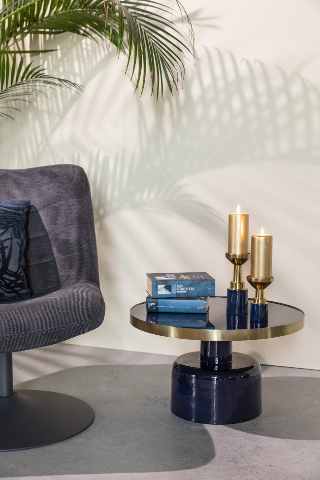 Bougeoir 'Glam' - Bleu