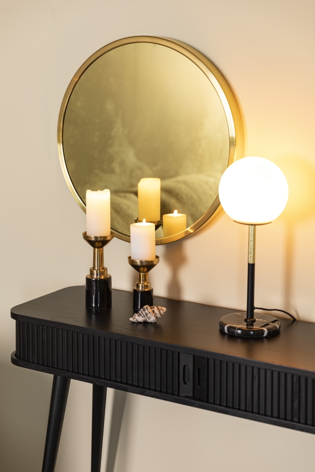 Support de bougie 'Glam' - Noir