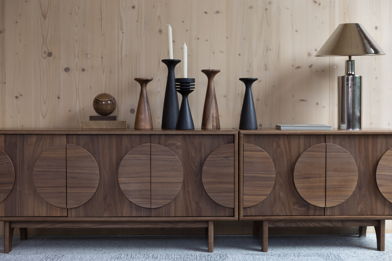 Support de bougie 'Flames' - Noir S