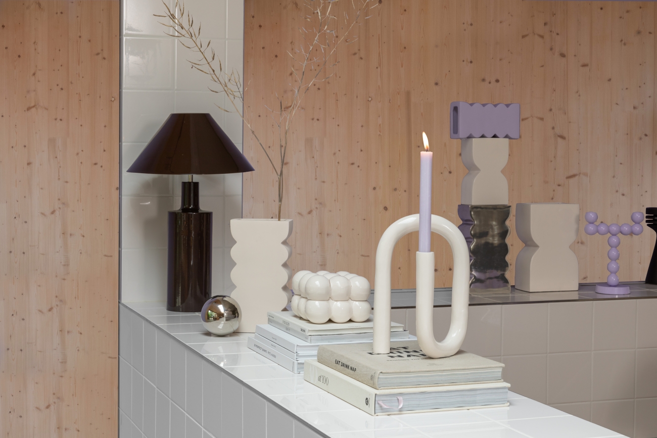 Porte-bougie 'Bubbles' - Violet