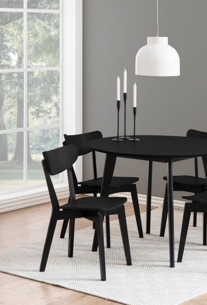 Table à manger 'Ärsjö' Ronde 105cm - Noir