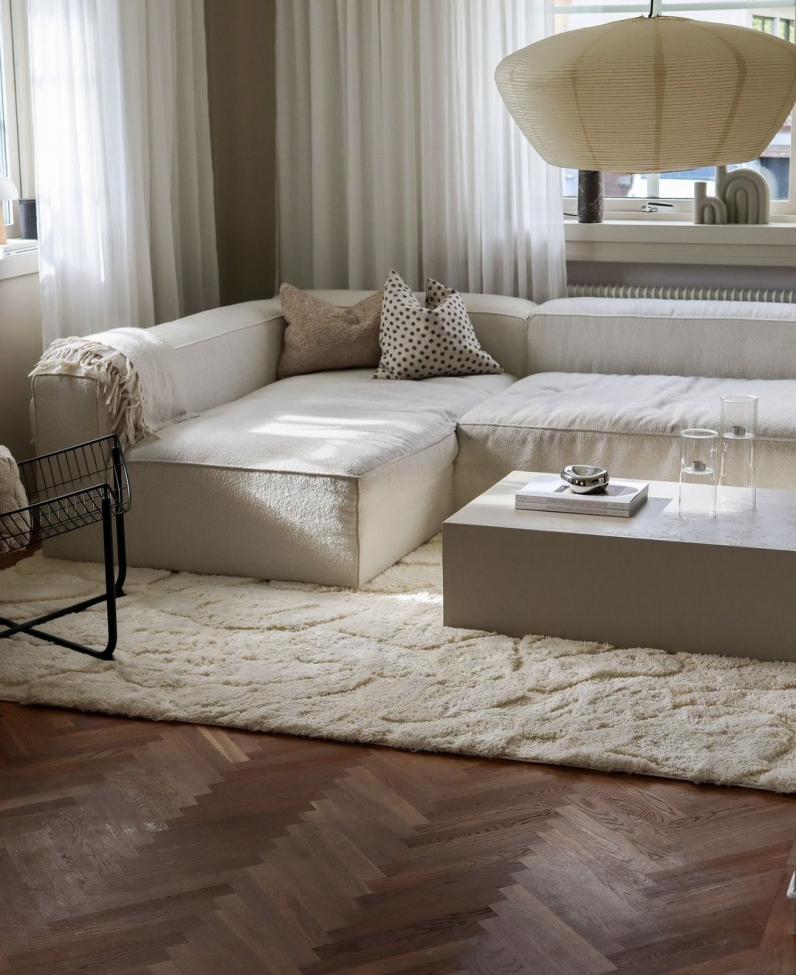 Tapis d'orient 'Ada' 120x180cm - Blanc