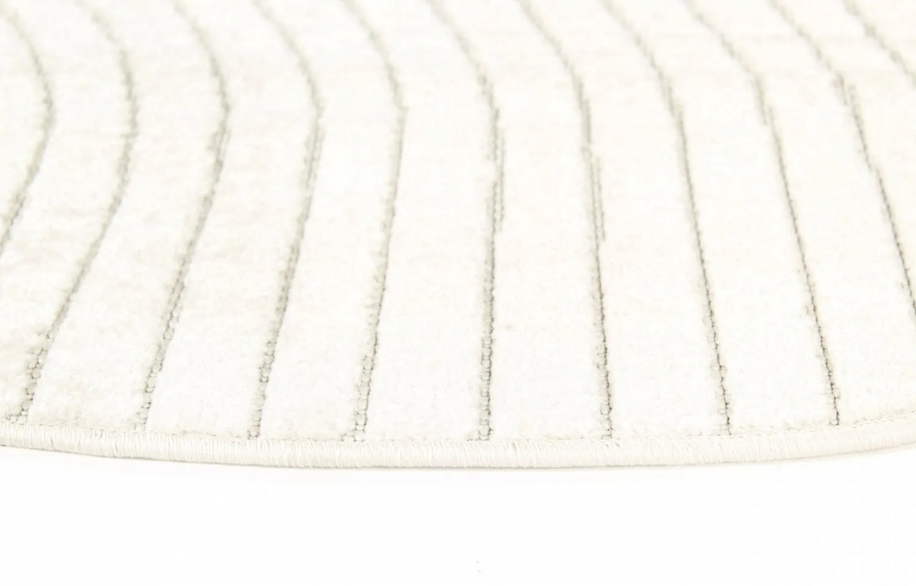 Tapis rond 'Devon' 240cm - Crème