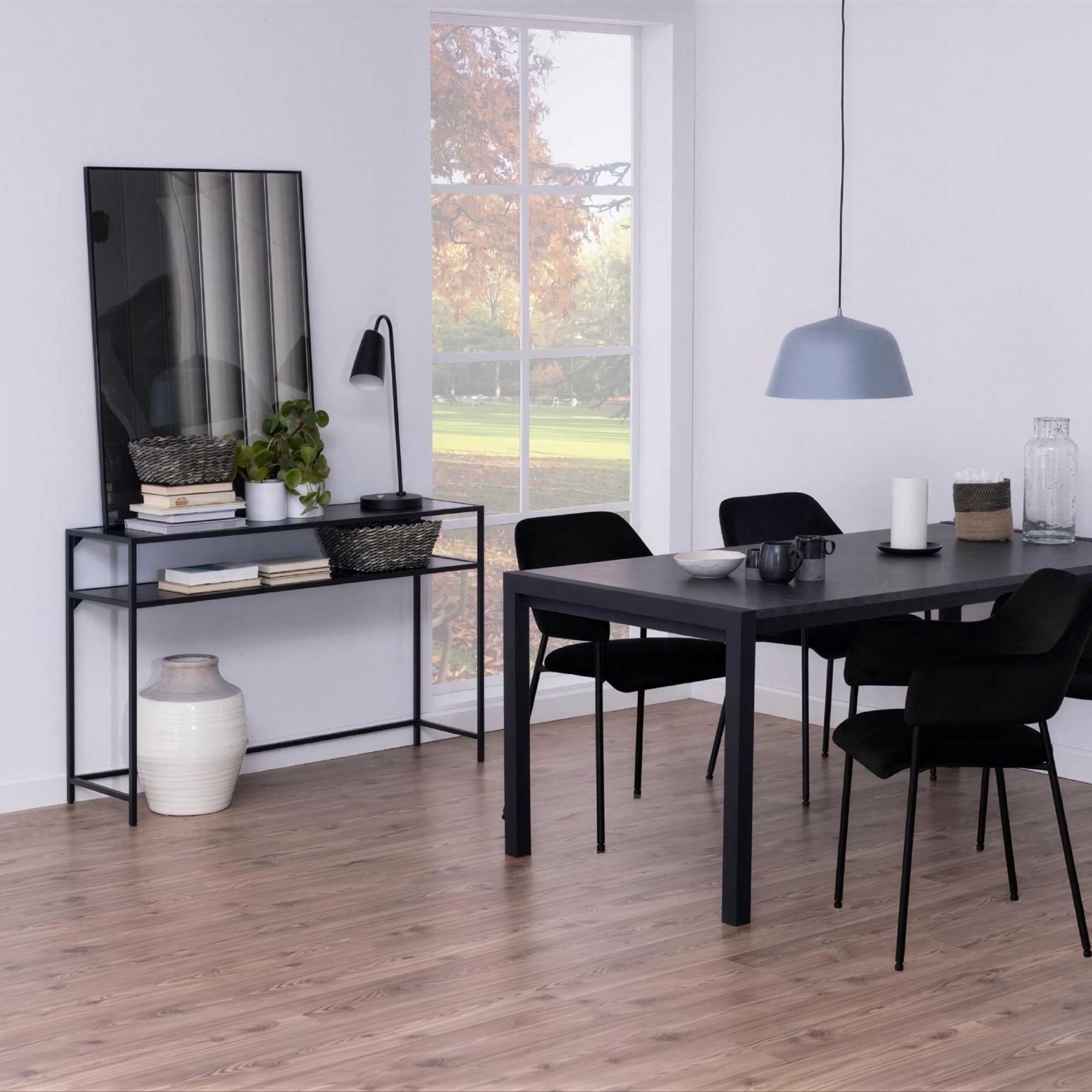 Table d'appoint 'Hydra' 120cm - Noir/Gris