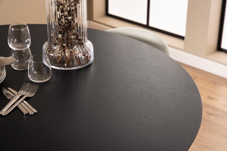 Table à manger 'Ärsjö' Ronde 140cm - Noir