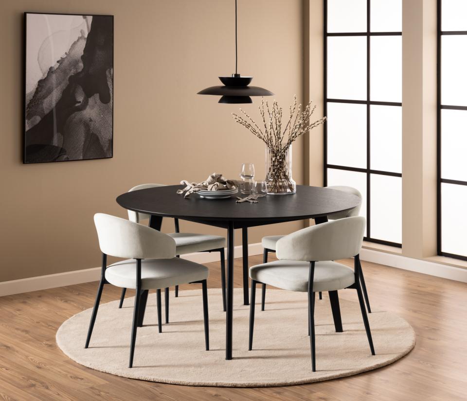 Table à manger 'Ärsjö' Ronde 140cm - Noir
