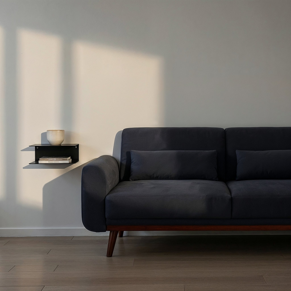 2-pack &Eacute;tag&egrave;re murale 'Joliet' - Noir