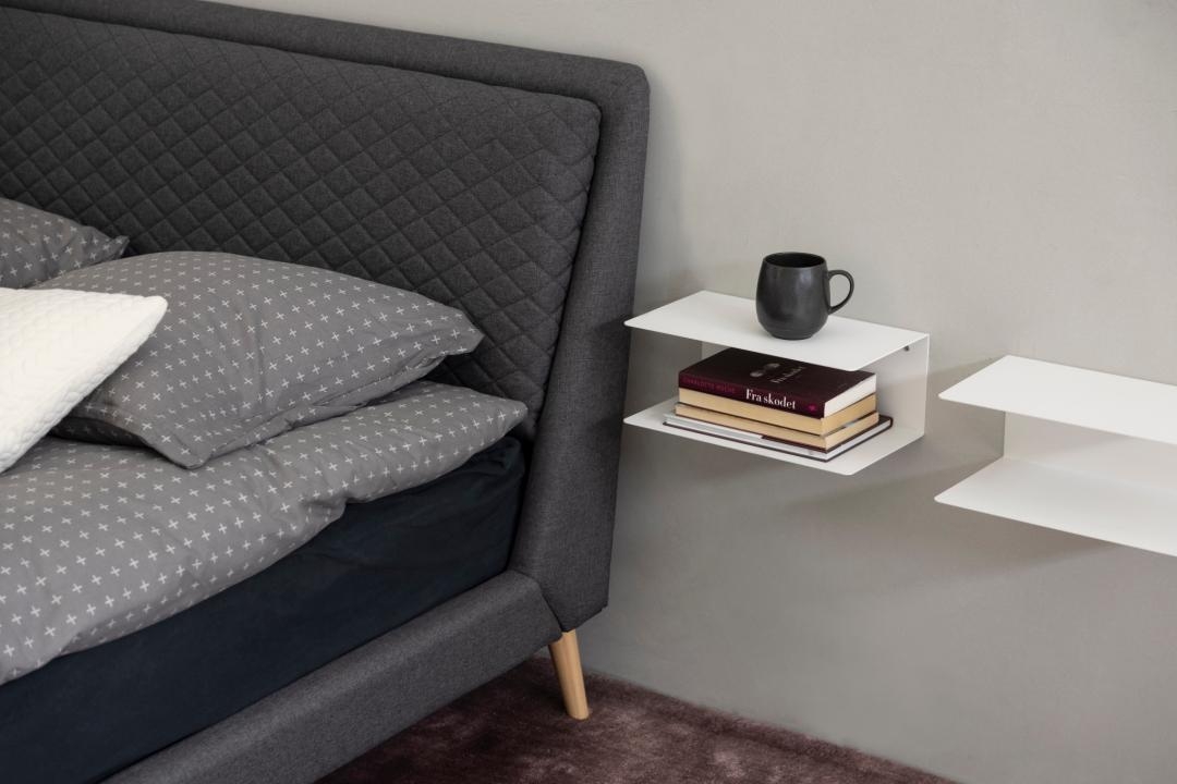 2-pack Étagère murale 'Joliet' - Blanc/Gris