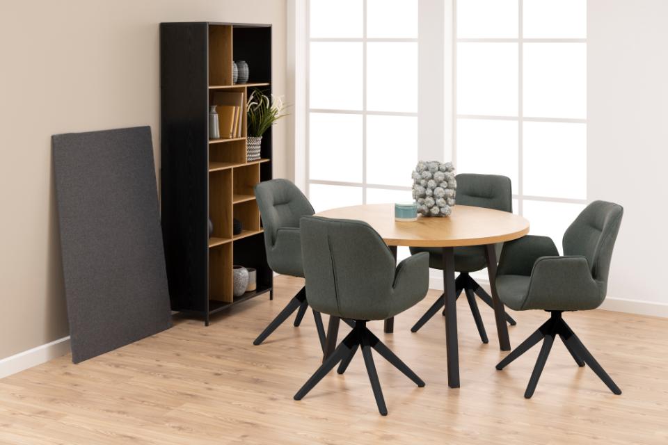 Chaise 'Bjuv' - Gris foncé/Noir