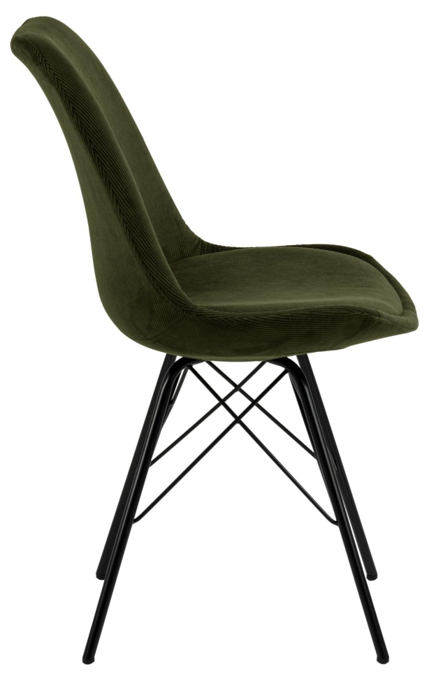 Chaise 'Eris' - Vert foncé/Noir