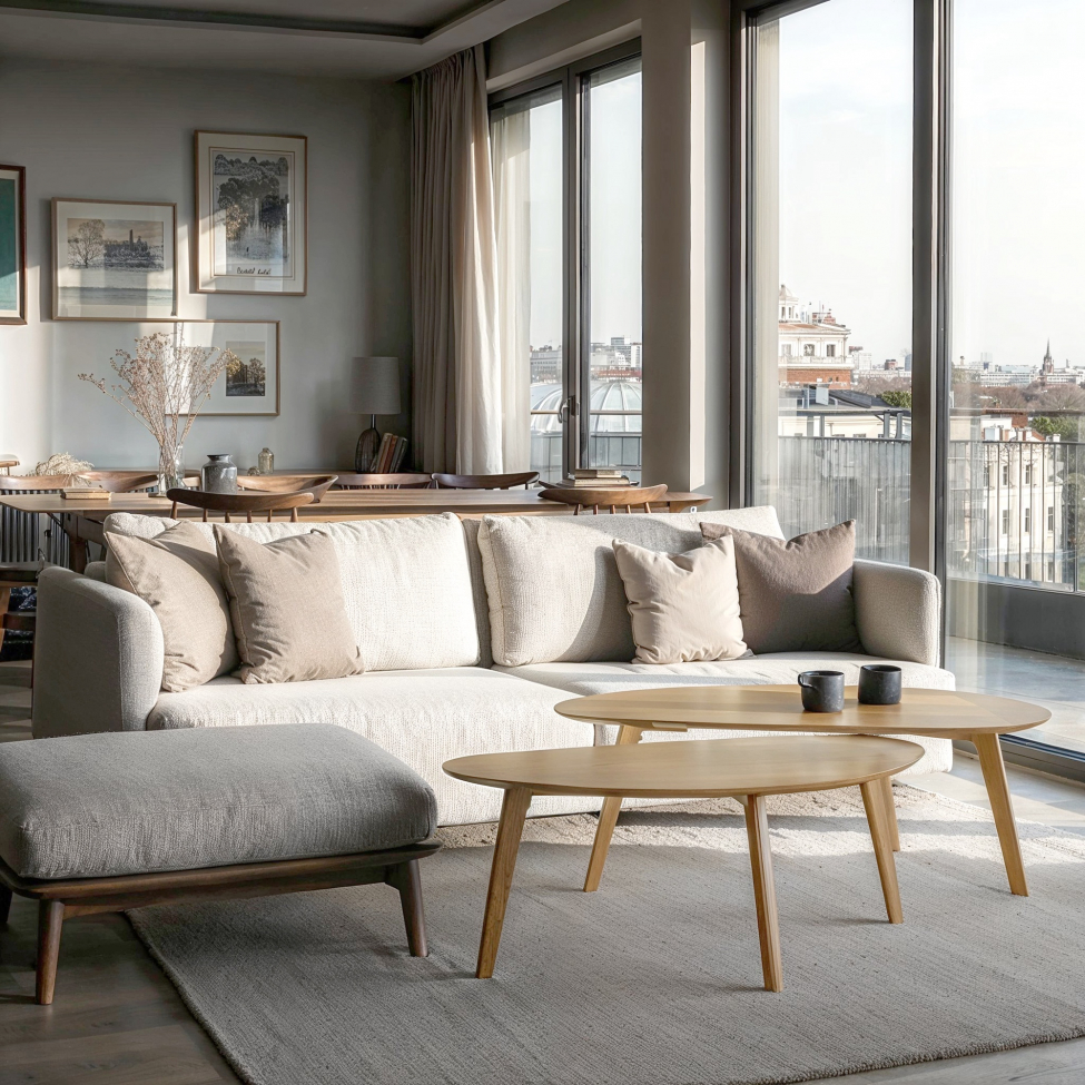 Table basse 'Nagano' 2 pièces - Chêne