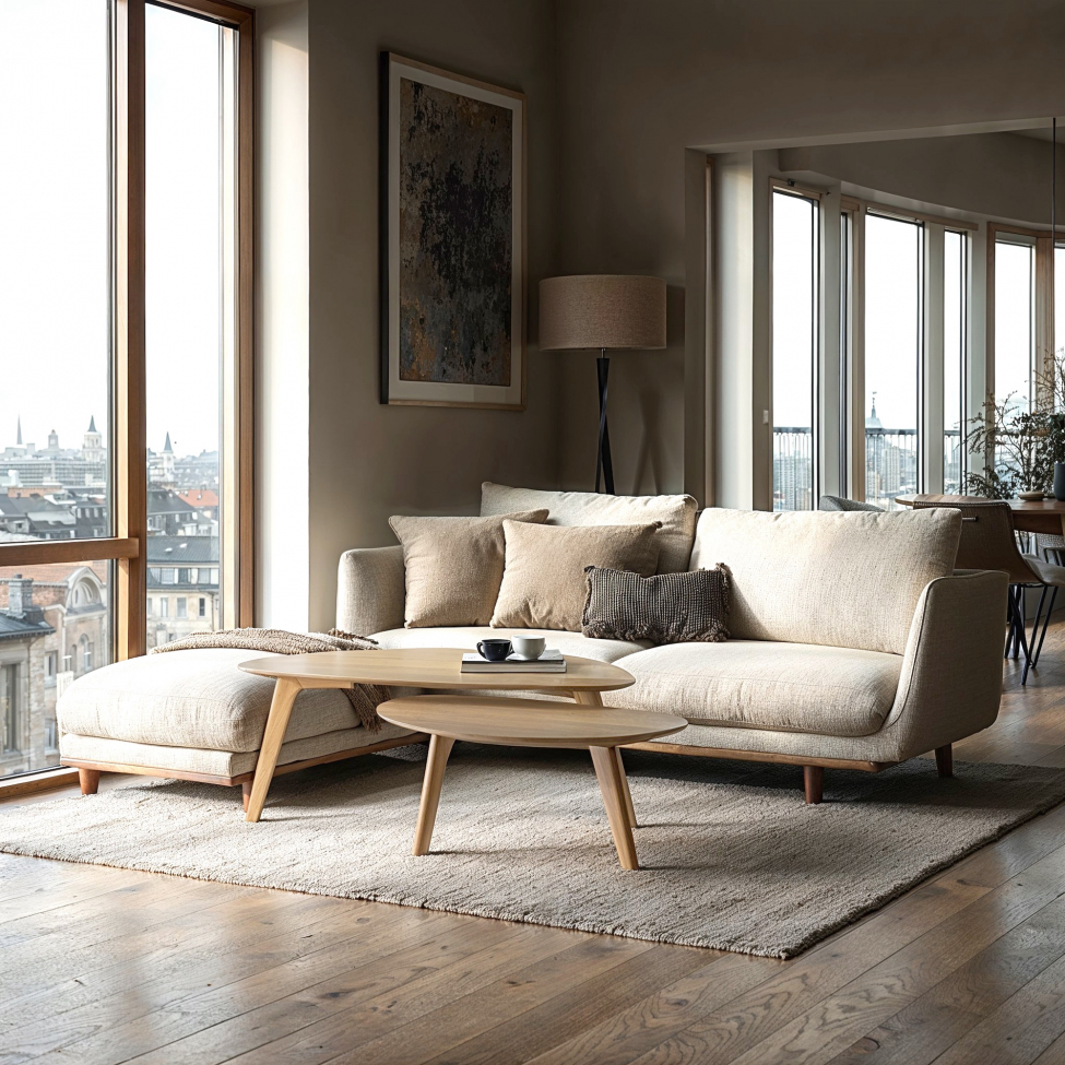 Table basse 'Nagano' 2 pièces - Chêne