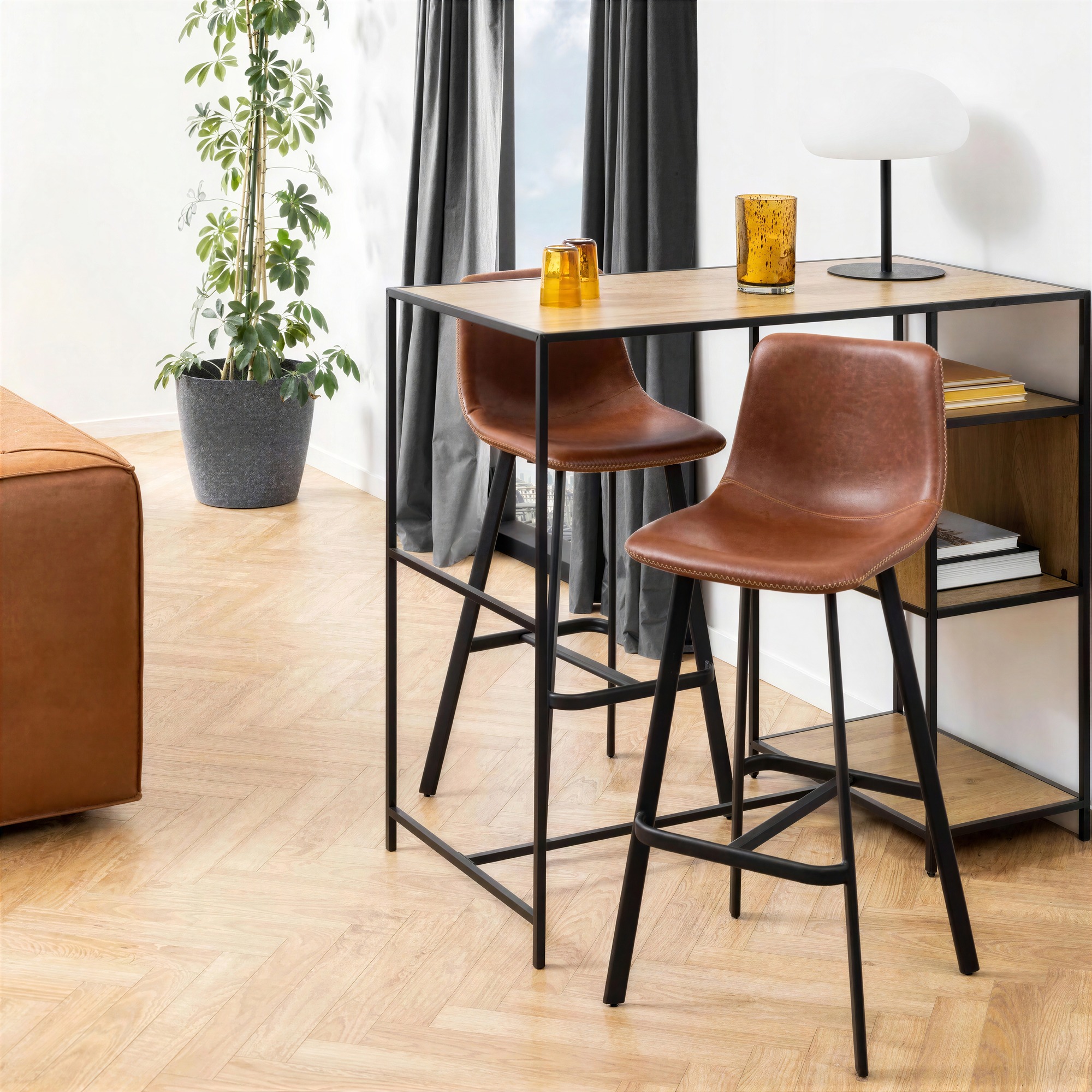 Tabouret 'Tärnsjö' - Brun