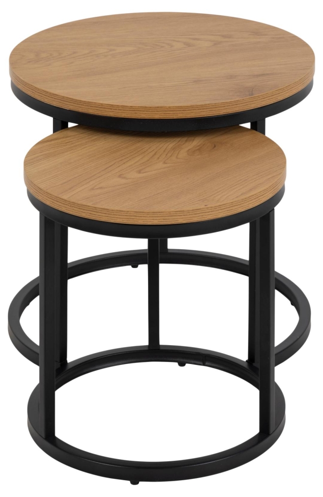 Table basse 'Spiro' - Naturel/Noir