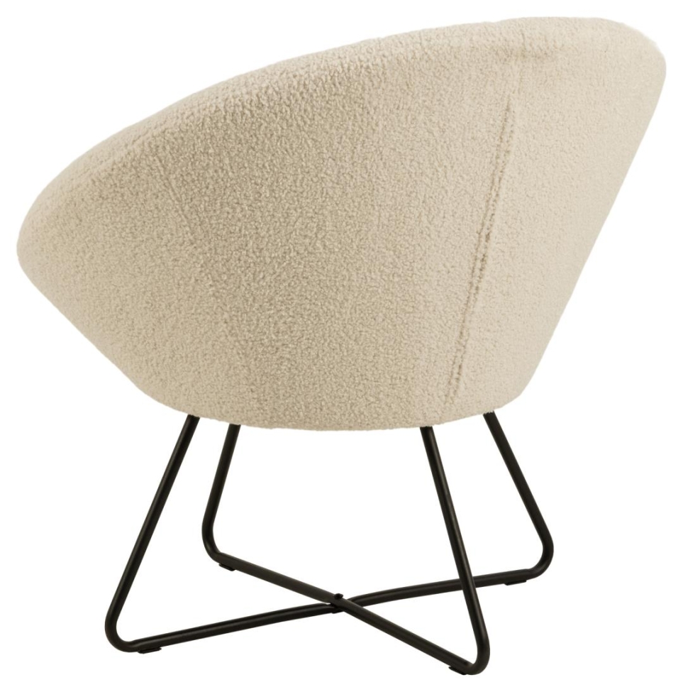 Fauteuil 'Center' - Blanc/Nature