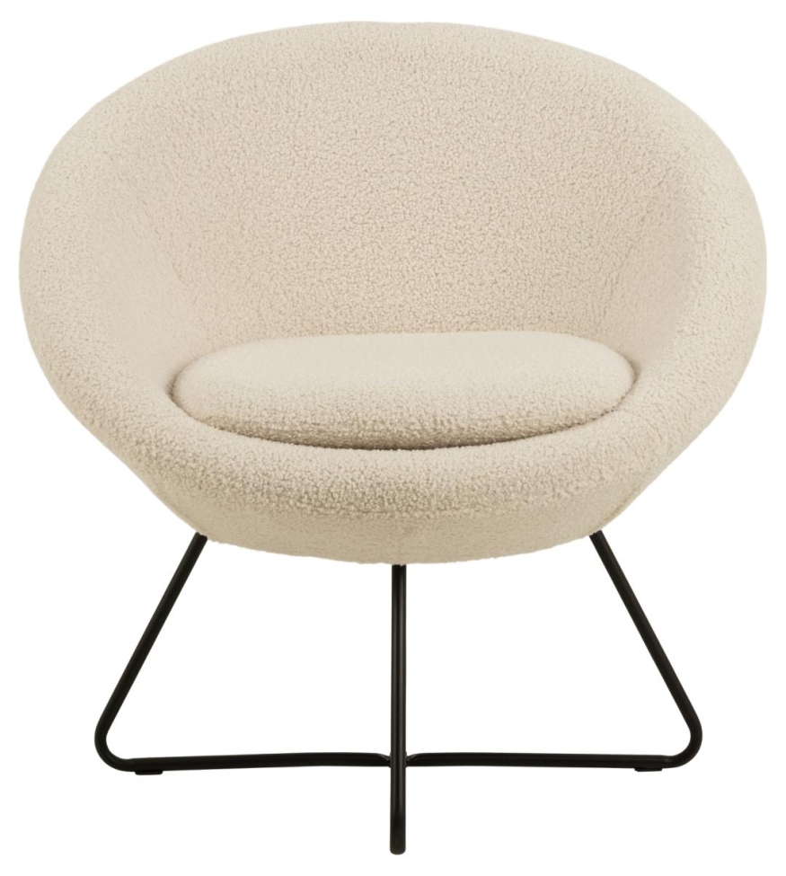 Fauteuil 'Center' - Blanc/Nature