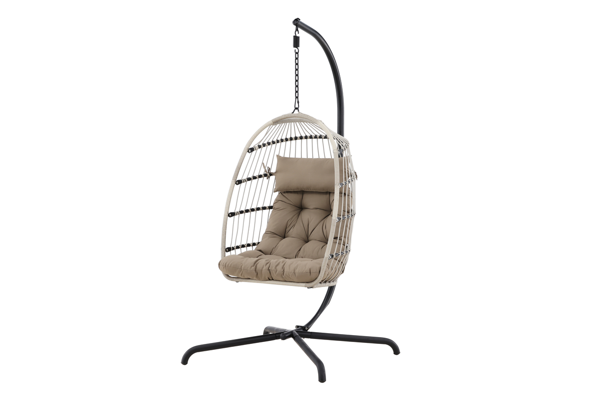 Chaise suspendue 'Trezza' - Gris/Noir