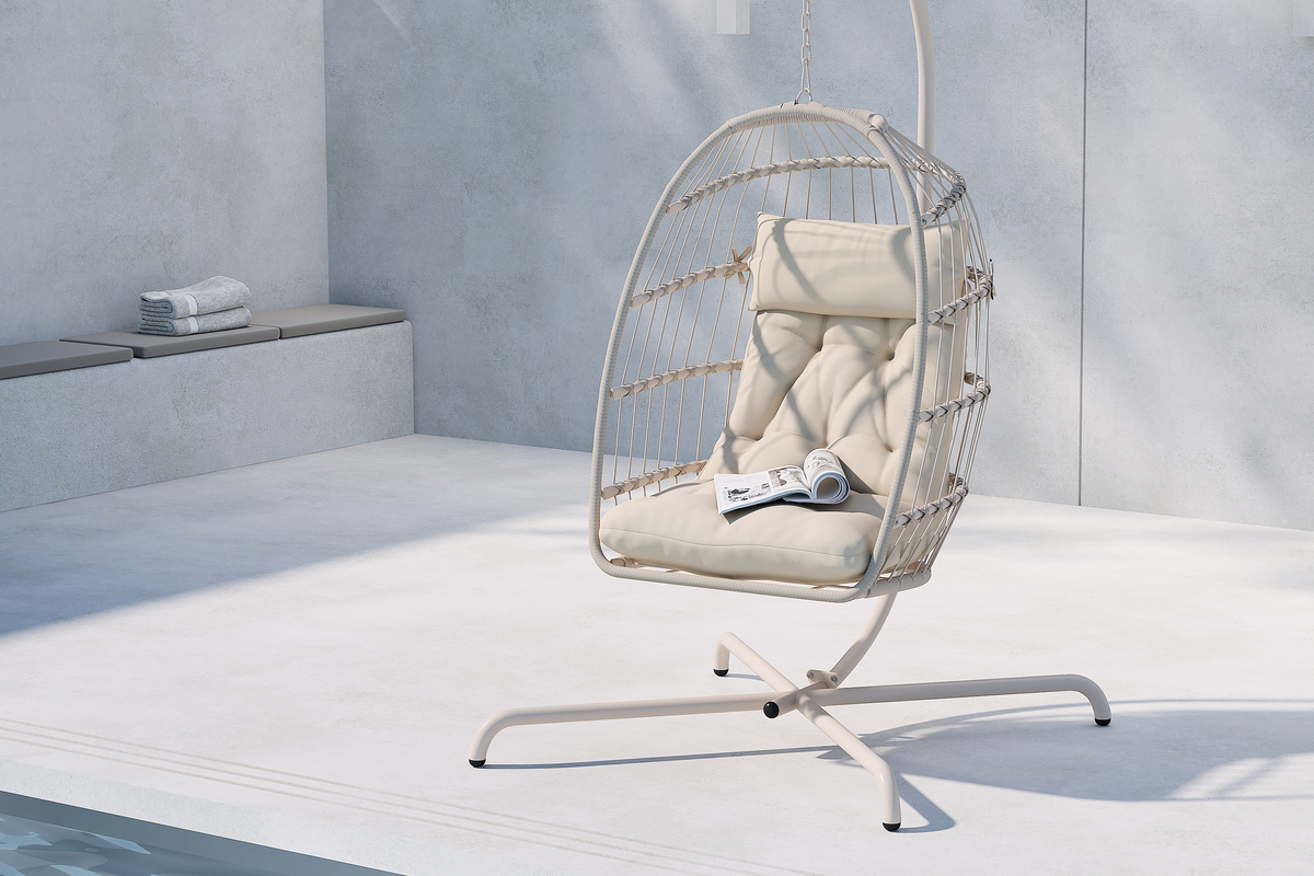 Chaise suspendue 'Trezza' - Beige