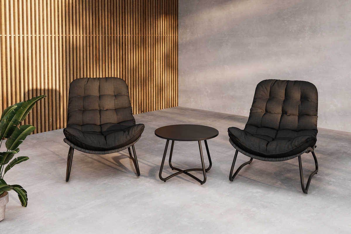 Ensemble de salon 'Siro' - Noir