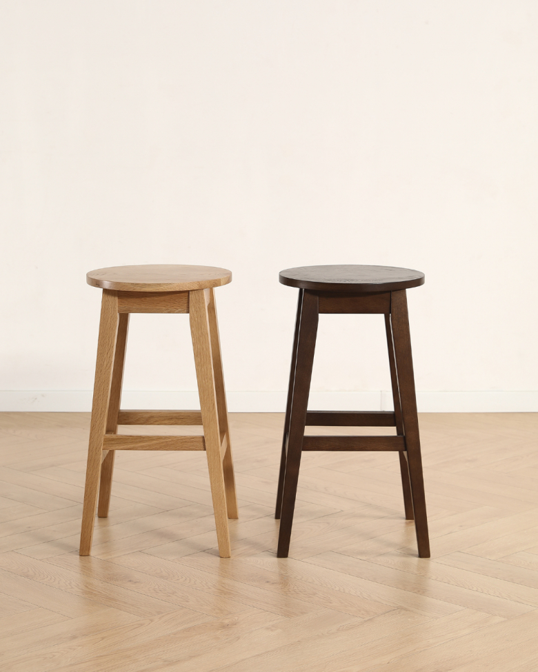 Tabouret de bar 'Ella '- Noyer