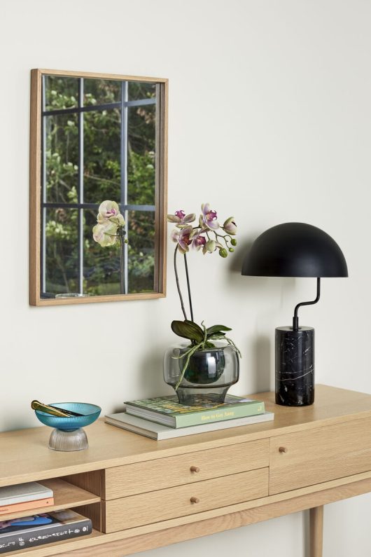 Lampe de table 'Marble' - Noir/Marmore