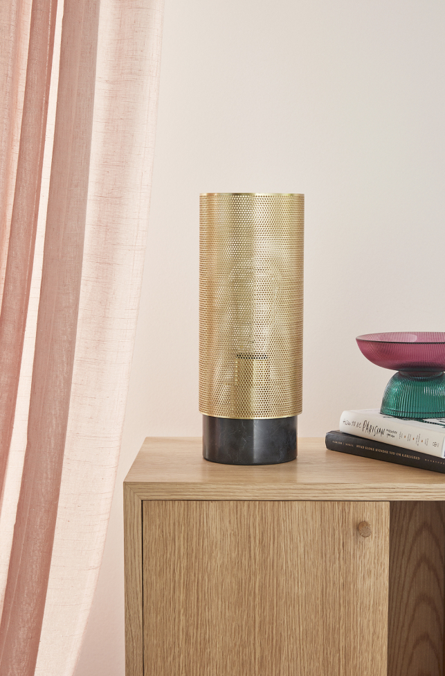 Lampe de table 'Edge' - Noir/Laiton