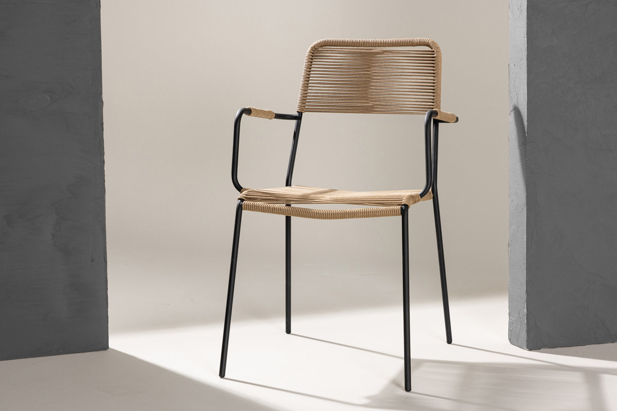 Chaise de salle à manger ' Lindos ' - Marron