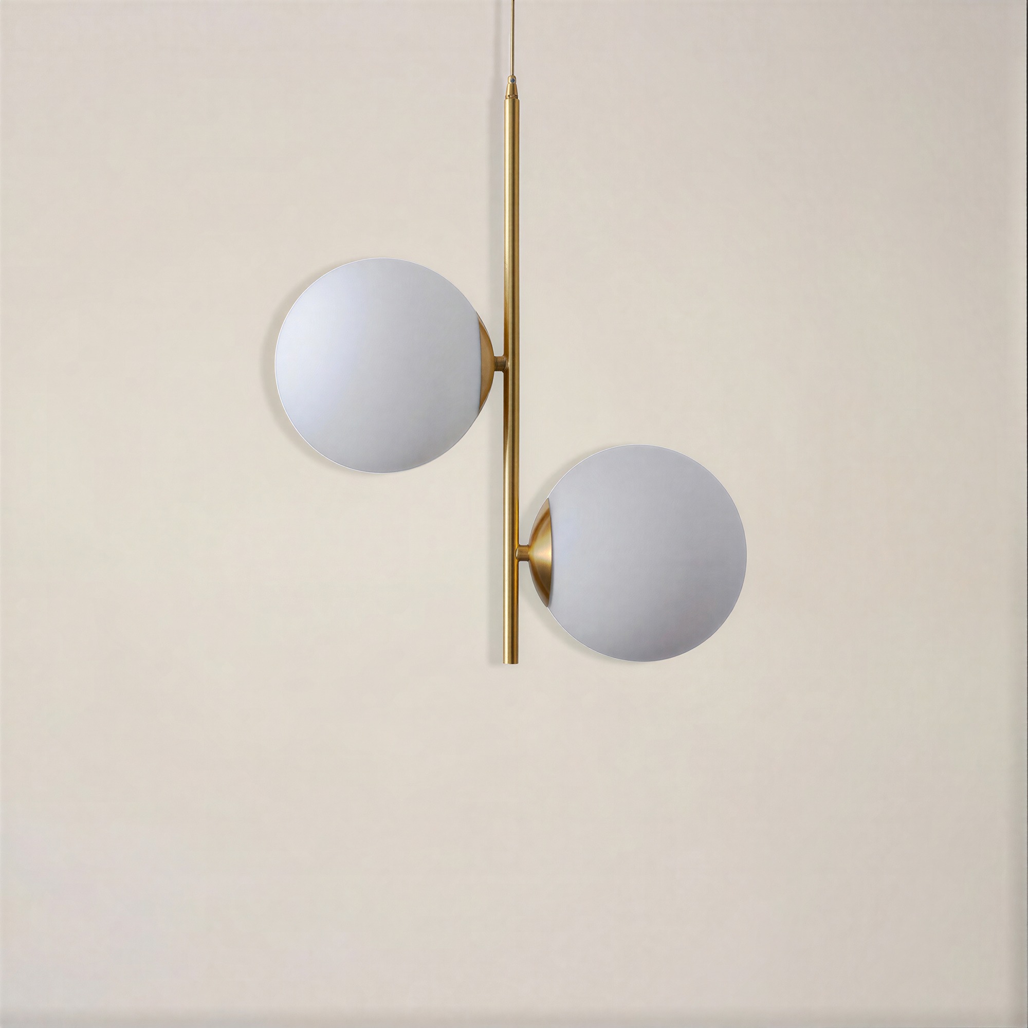 Suspension 'Creme Satin' - Laiton