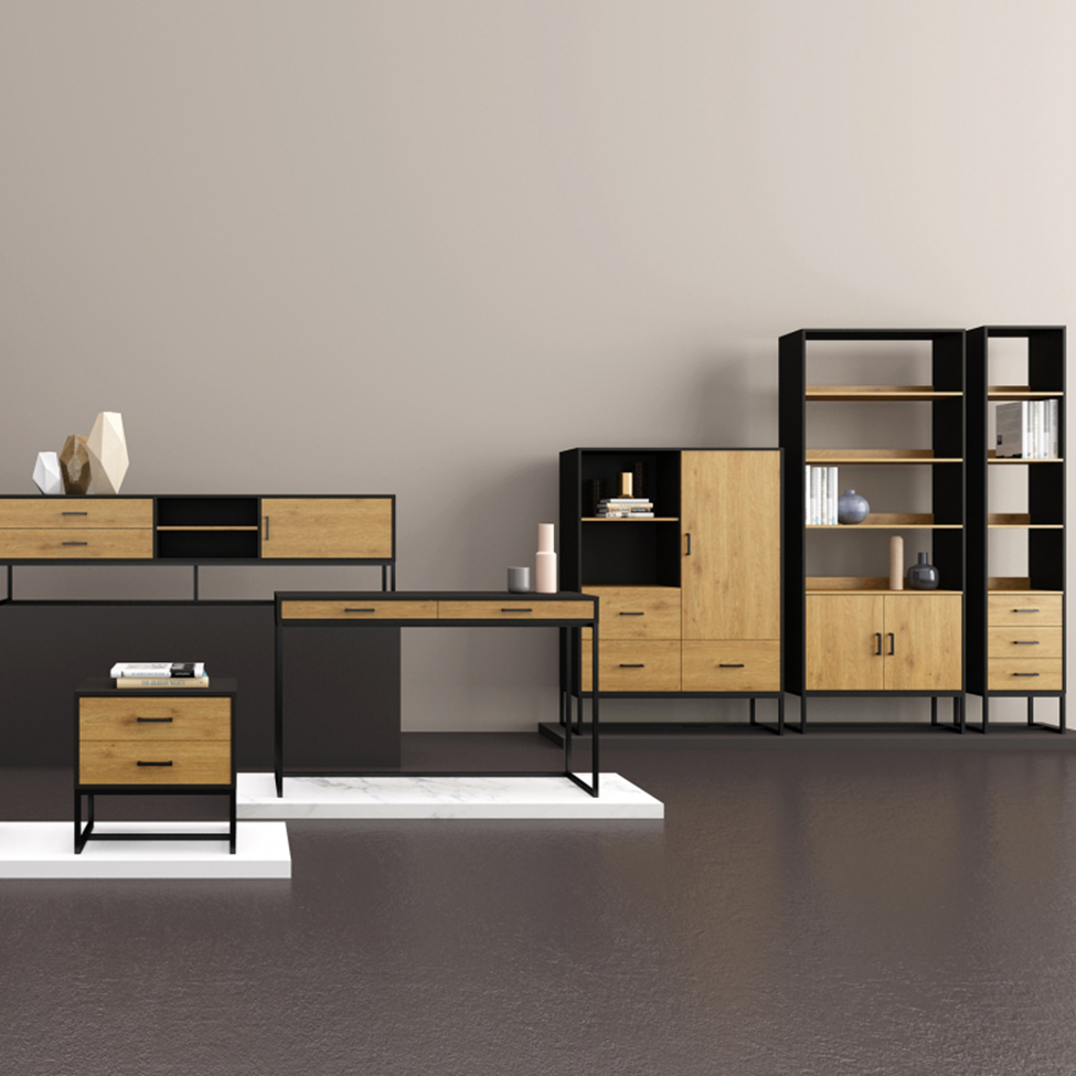 Armoire 'Amster' - Chêne/Noir