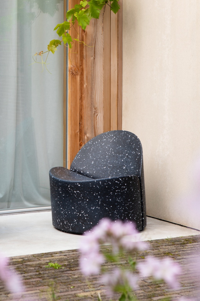 Chaise 'Bloom' - Noir/Blanc