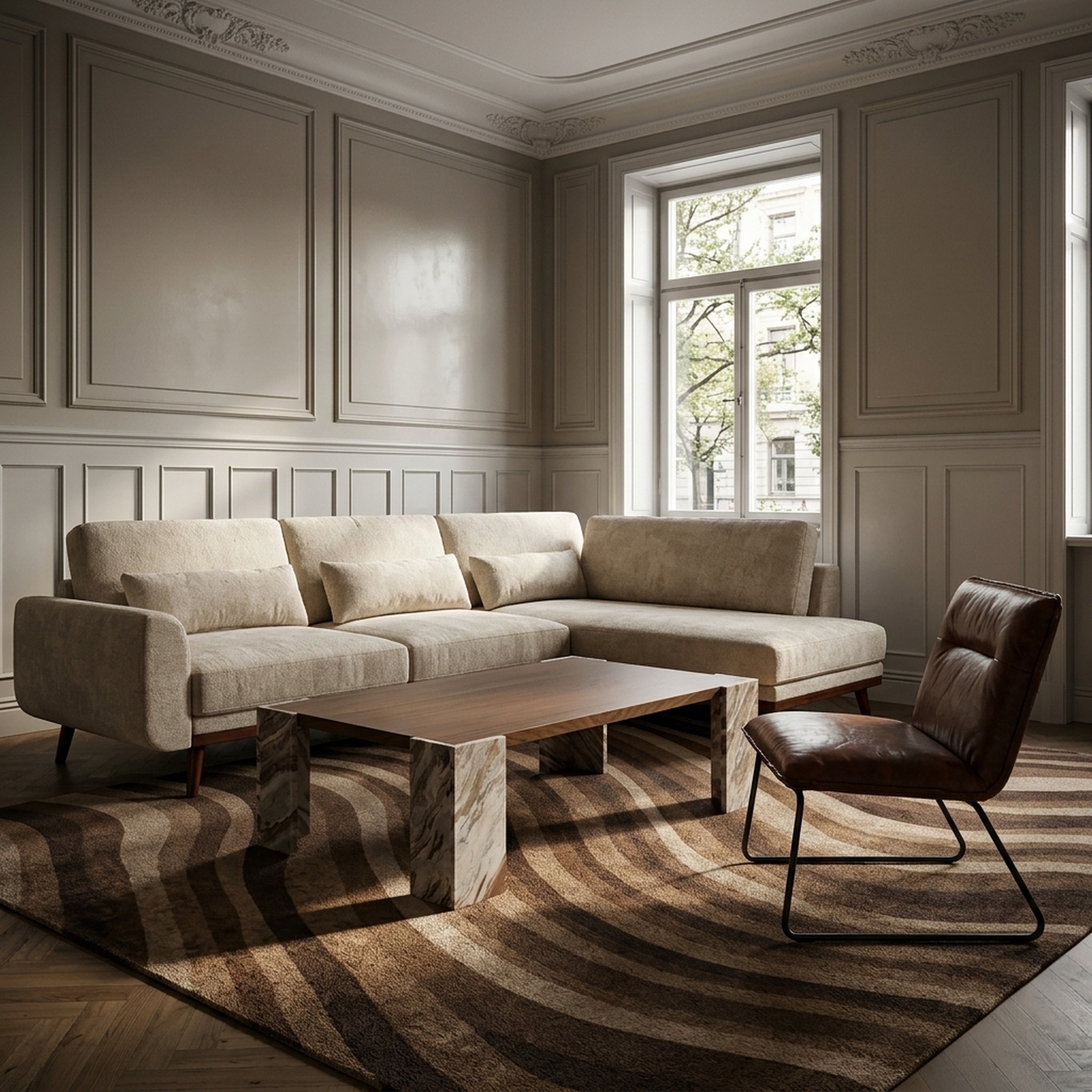 Table basse 'Monte' 115x75cm - Noyer