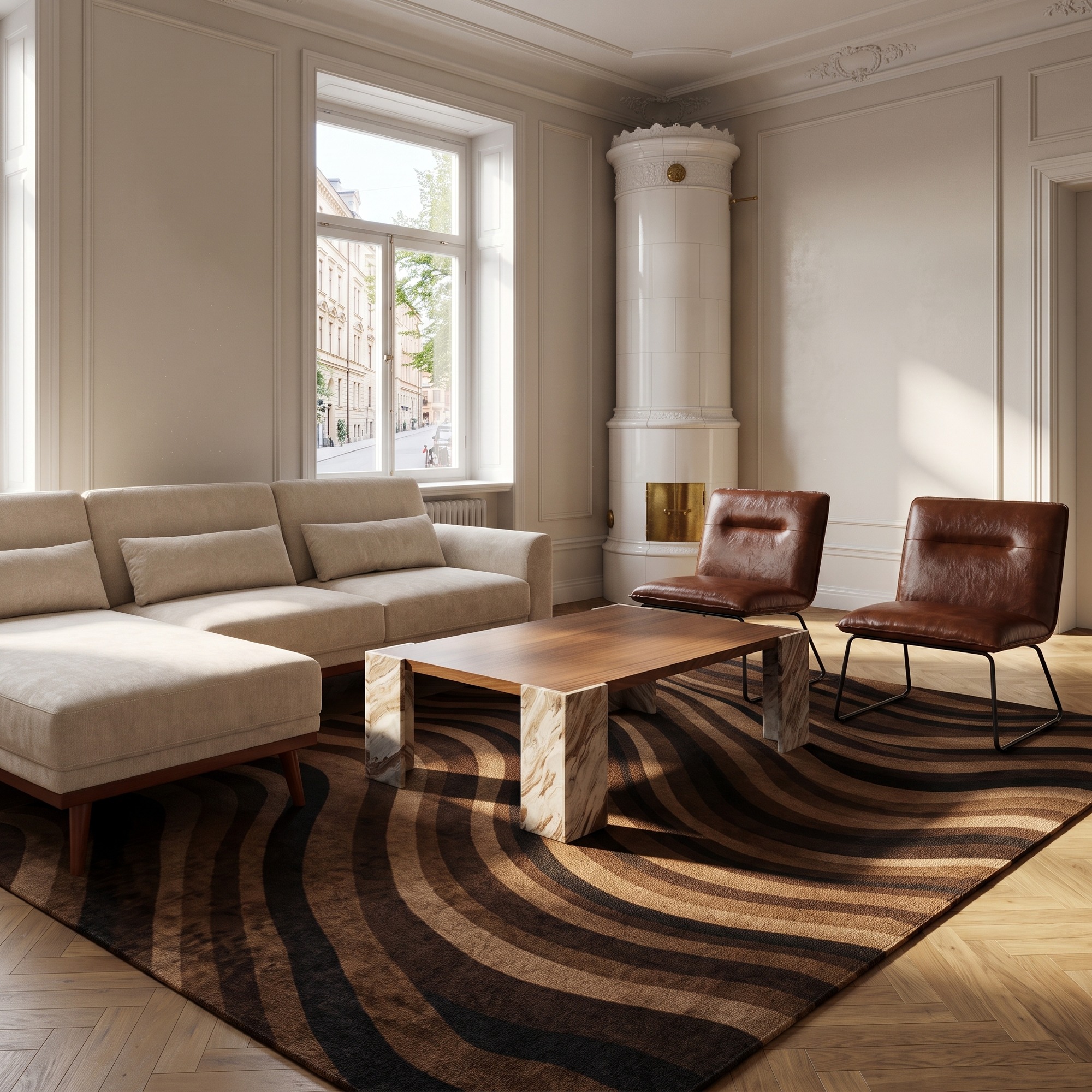 Table basse 'Monte' 115x75cm - Noyer