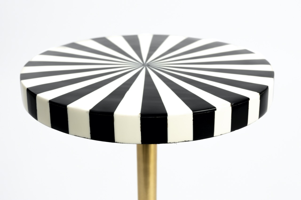 Table d'appoint 'Strike Lucky' - Noir/Blanc