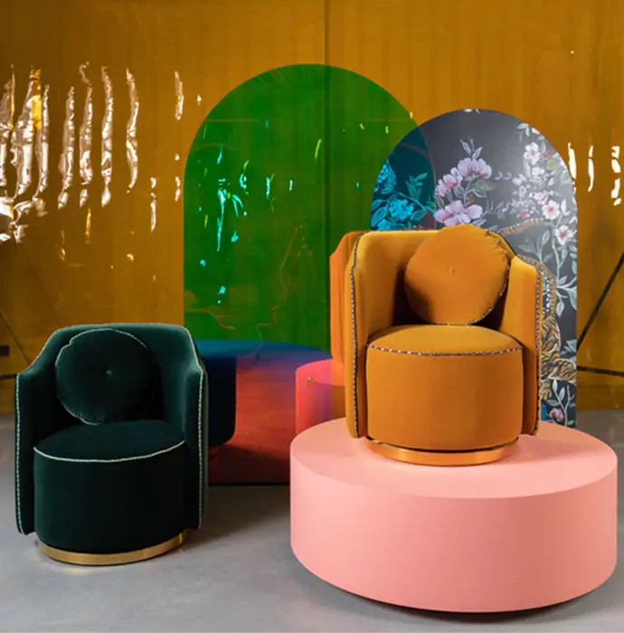 Fauteuil 'Sassy' - Jaune