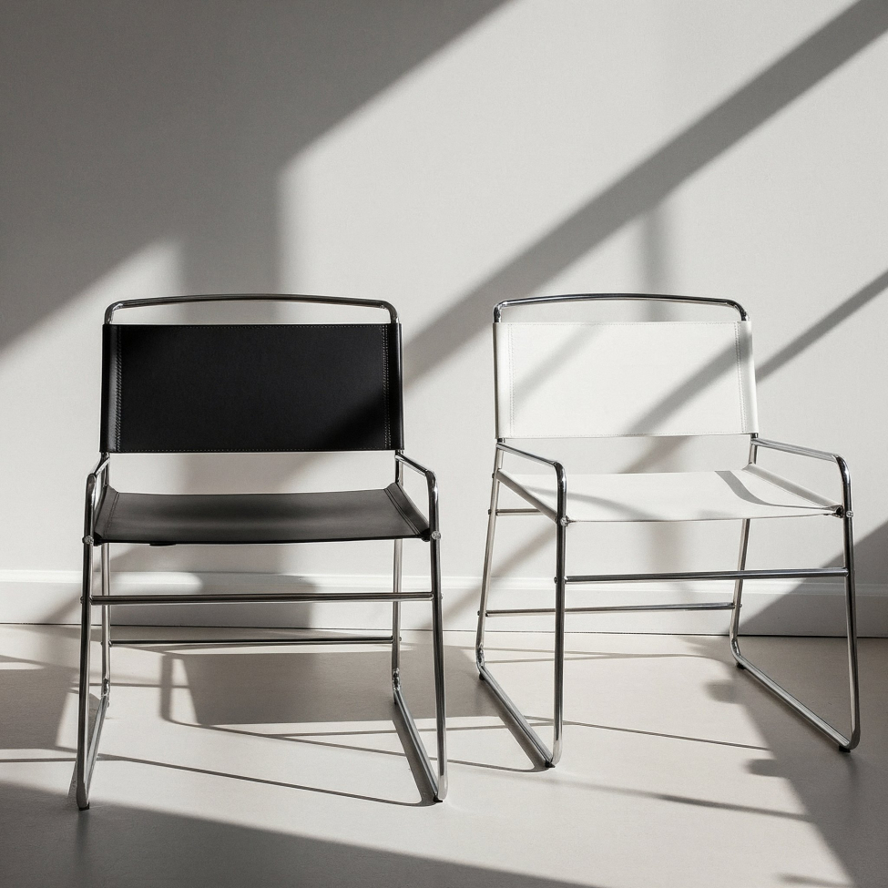 Chaise 'Lucca' - Noir