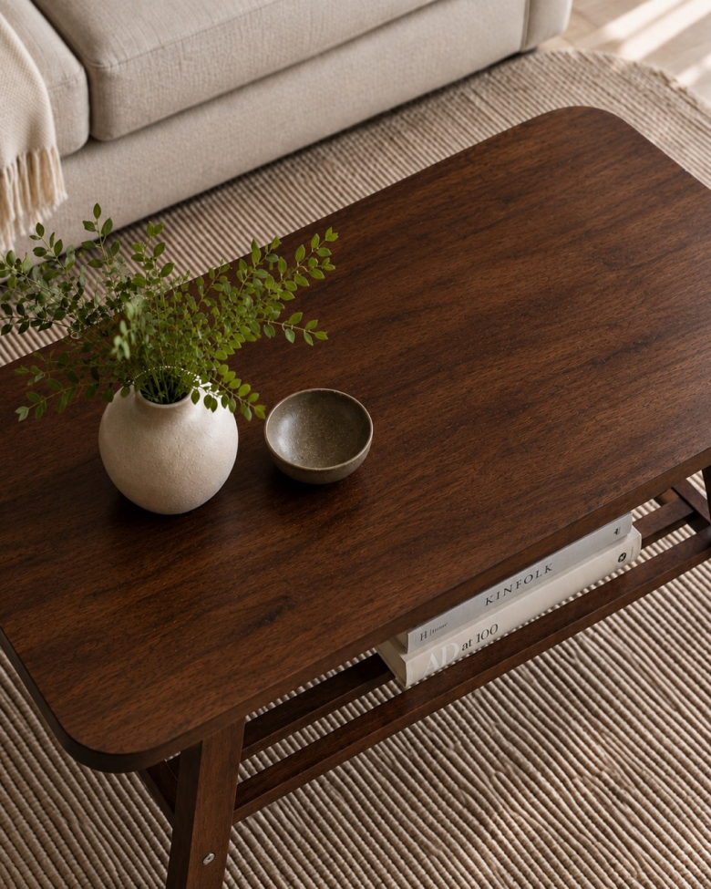 Table basse 'Créme' - Noyer