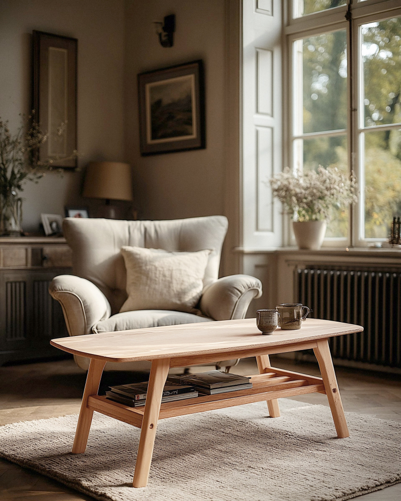 Table basse 'Créme' - Naturel