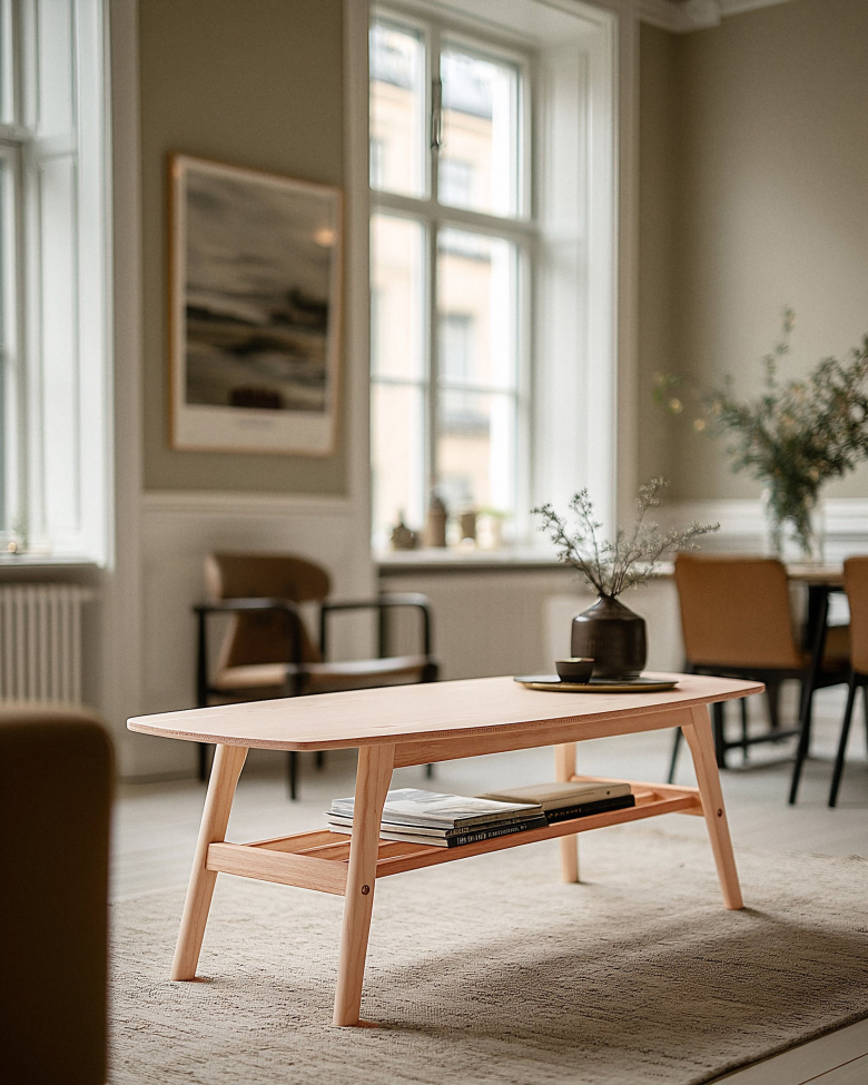 Table basse 'Créme' - Naturel