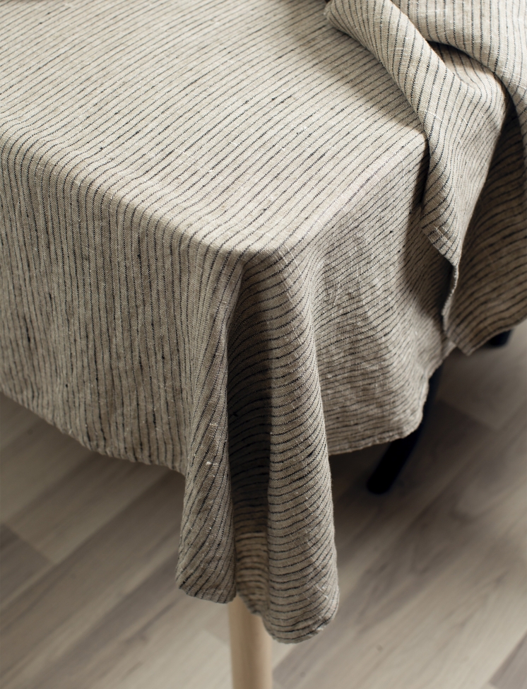 Nappe 'Linus' 145x250- Naturel/Noir