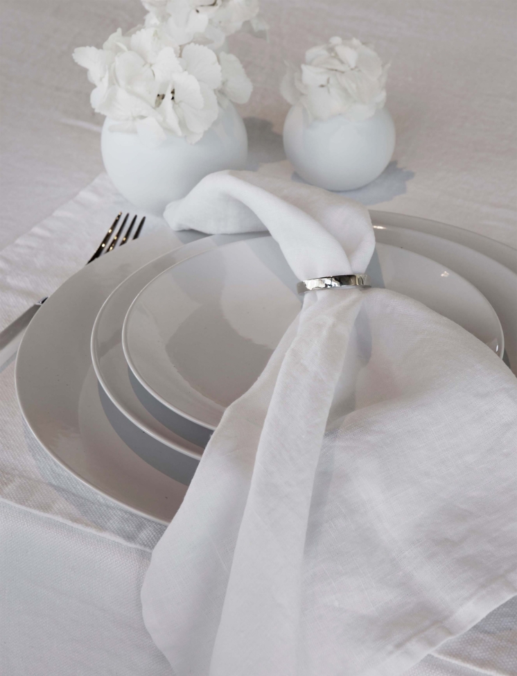 Rond de serviette 'Vasa' Rond 4,7cm - Gris