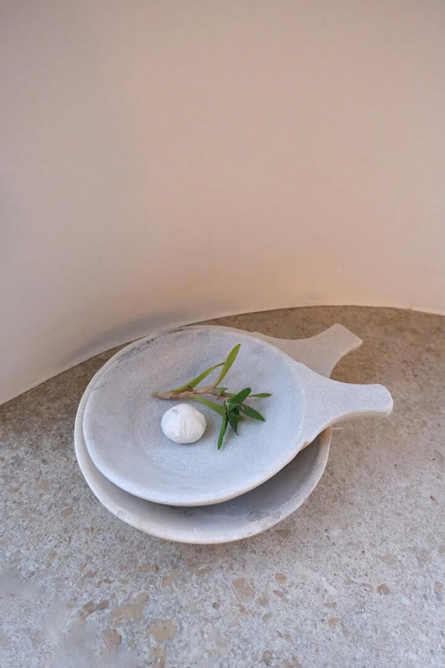 Bol avec poignée 'Ozan' - Marbre