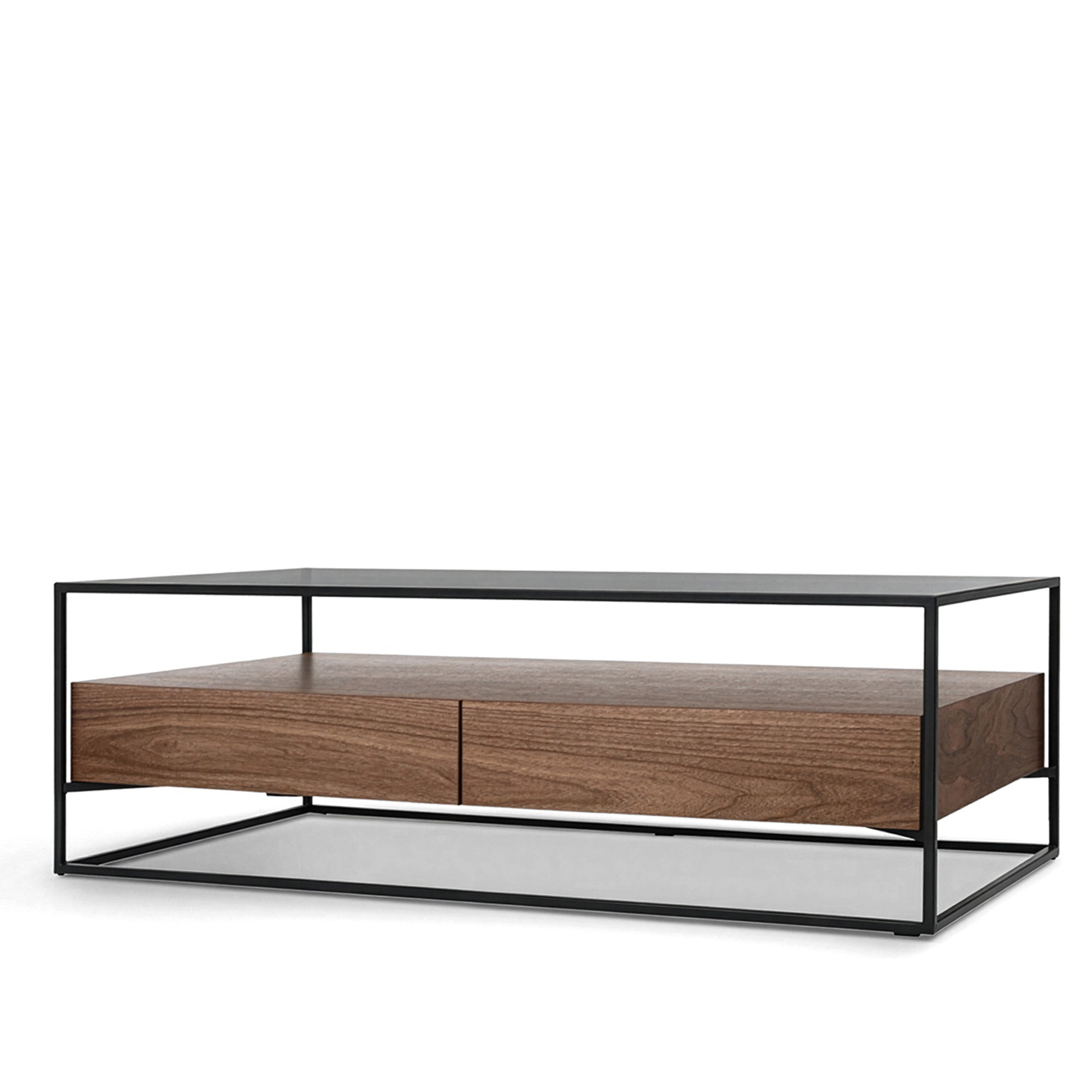 Table basse 'Detroit' - Noyer/Noir