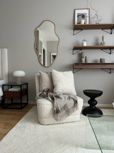 Table de nuit 'Detroit' - Noyer/Noir