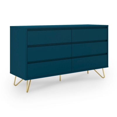 Commode 'Elle' 120x70 - Turquoise/Laiton