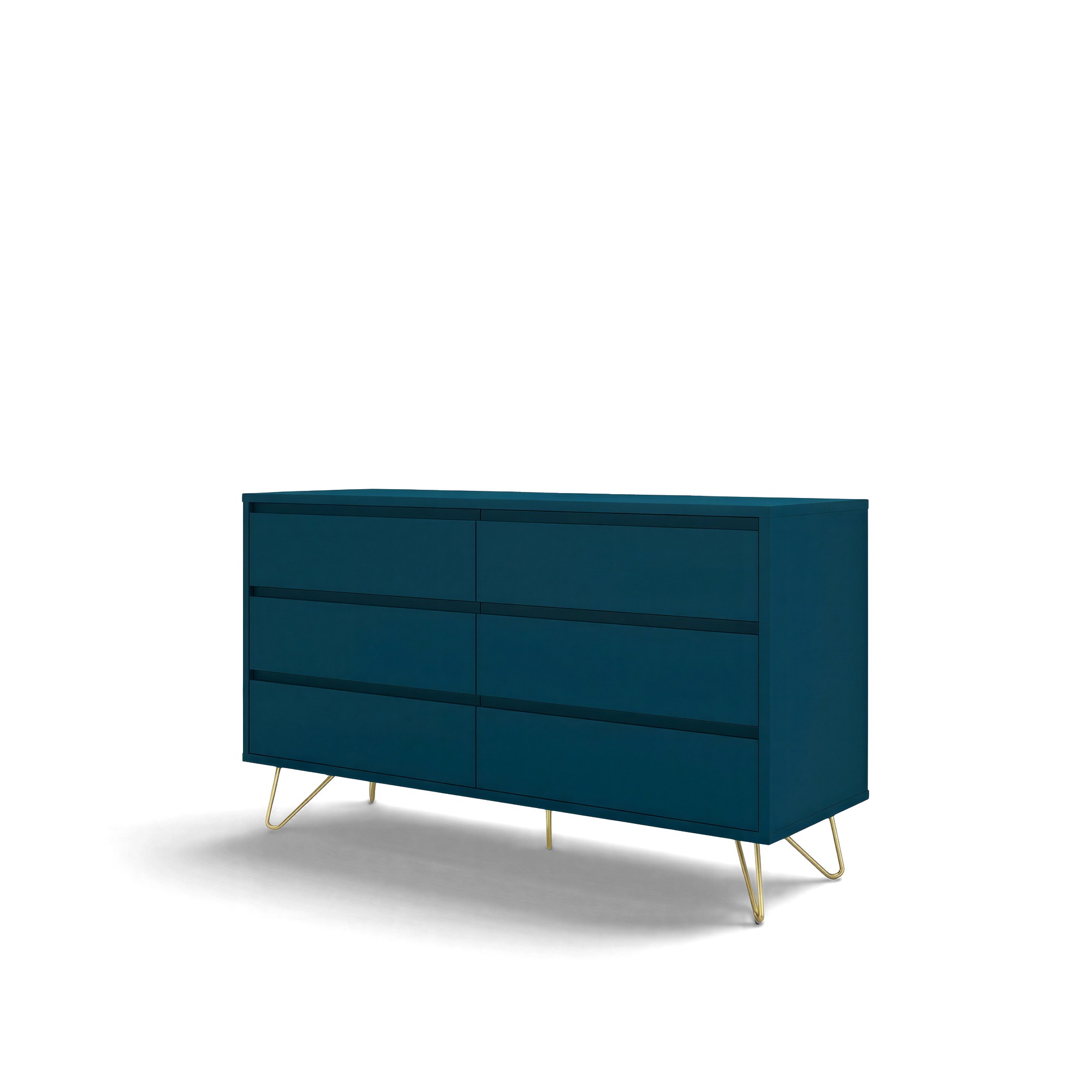 Commode 'Elle' 120x70 - Turquoise/Laiton