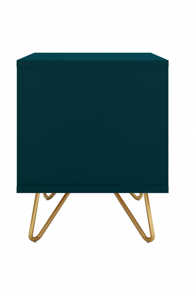 Table de nuit 'Elle' - Turquoise/Laiton