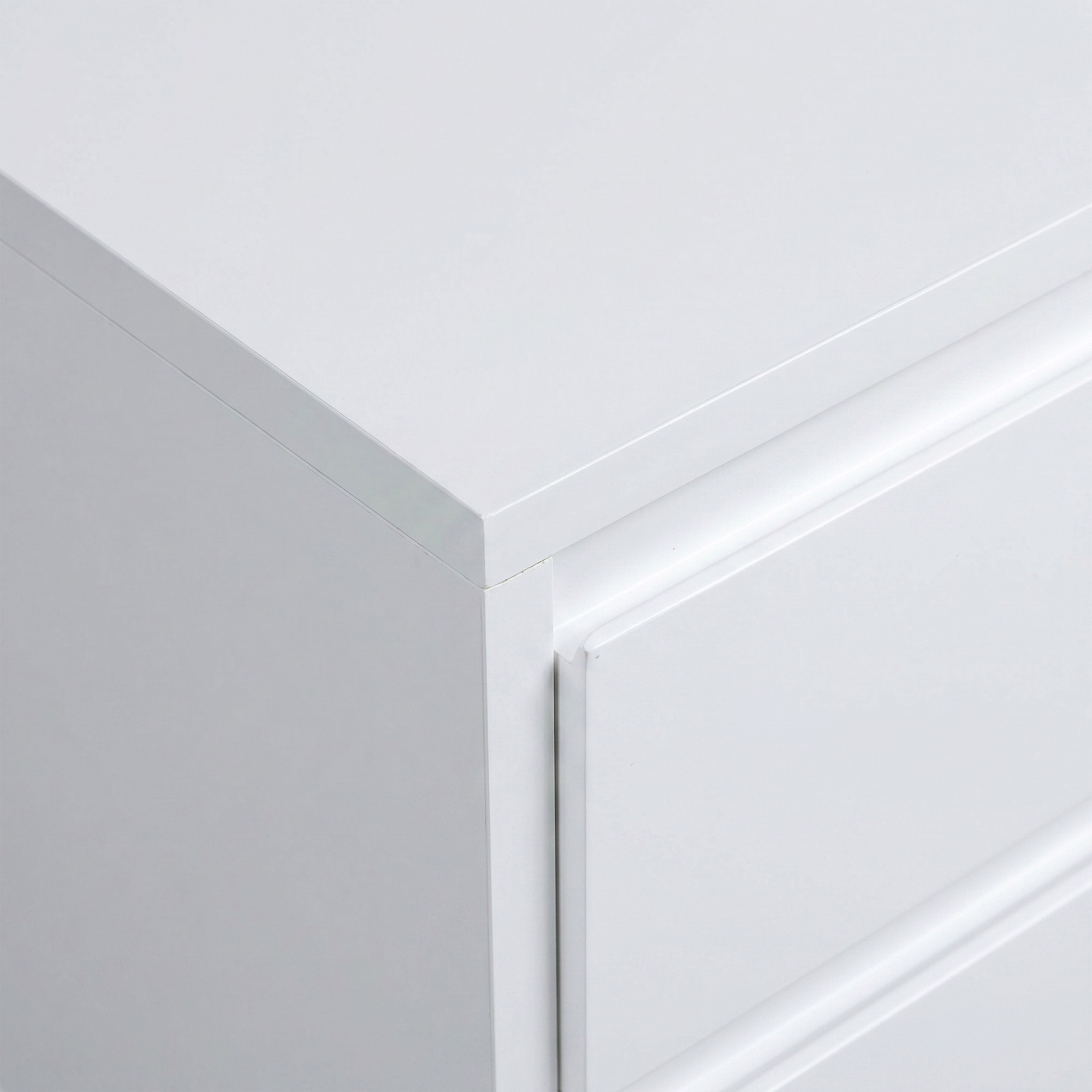 Table de nuit 'Elle' - Blanc/Laiton