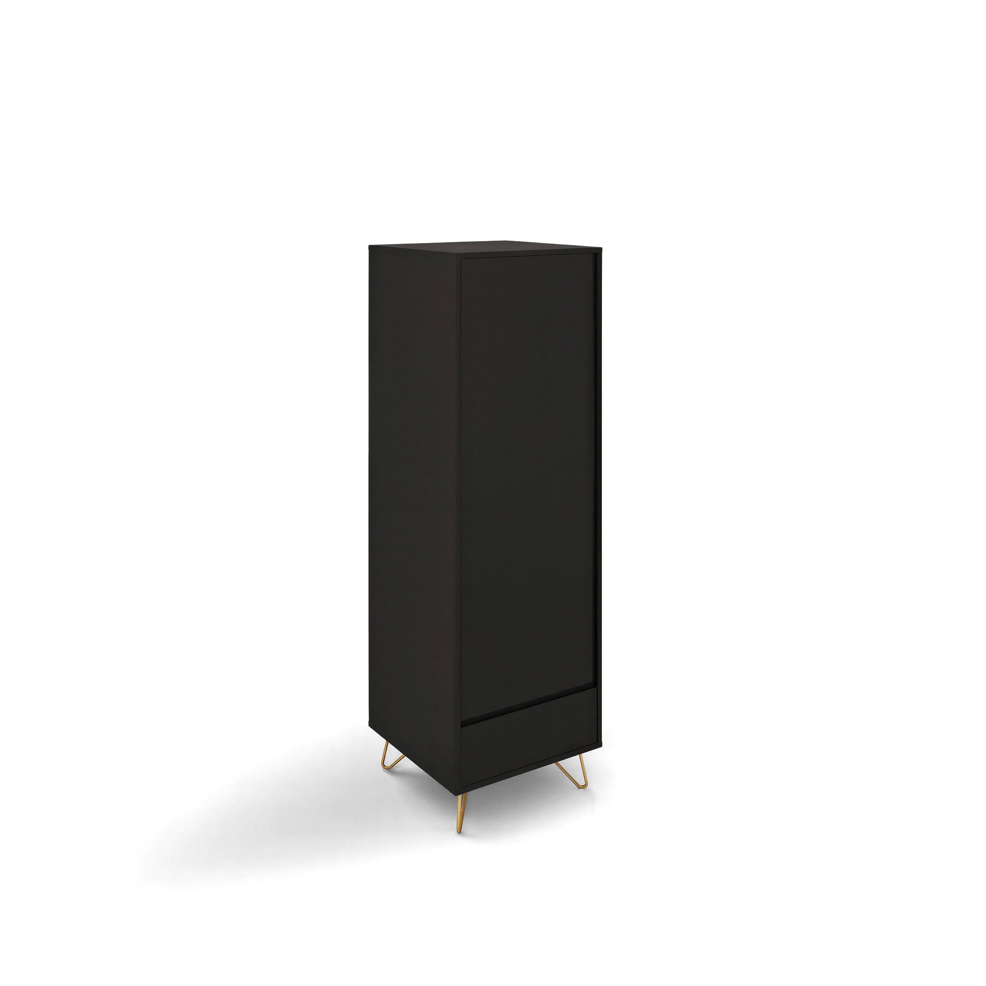 Armoire 'Elle' - Noir/Laiton