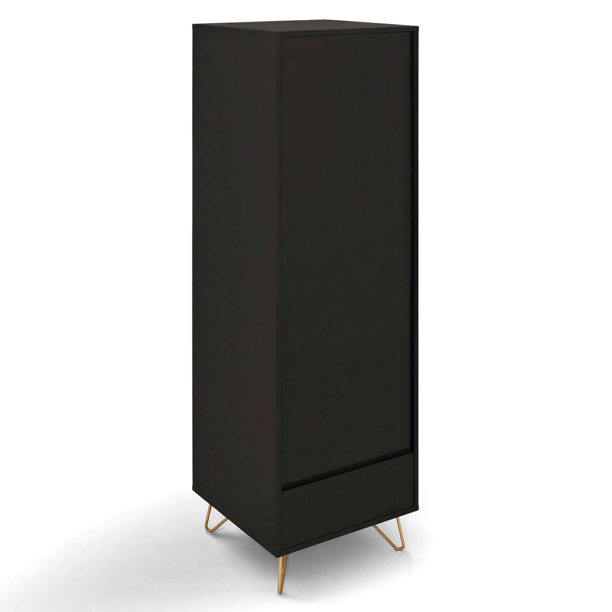 Armoire 'Elle' - Noir/Laiton